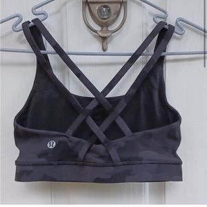 LULULEMON Camo Energy Bra Sz 4